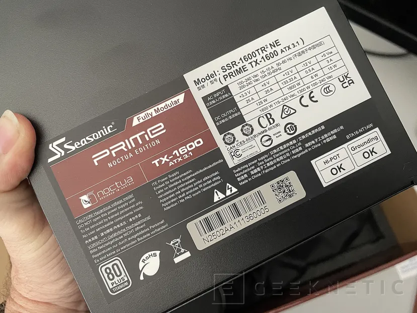 Geeknetic Seasonic PRIME TX-1600 Noctua Edition Review 6
