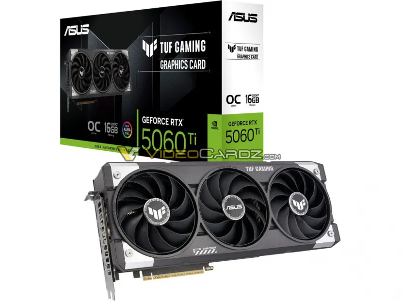 Geeknetic Se han dejado ver las ASUS RTX 5060 Ti con 3 modelos disponibles TUF, PRIME y DUAL 1