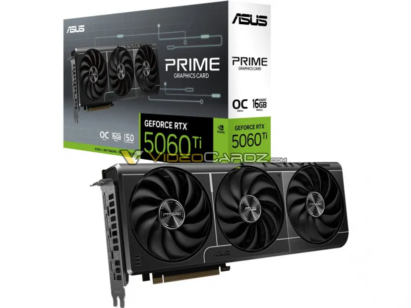 Geeknetic Se han dejado ver las ASUS RTX 5060 Ti con 3 modelos disponibles TUF, PRIME y DUAL 2