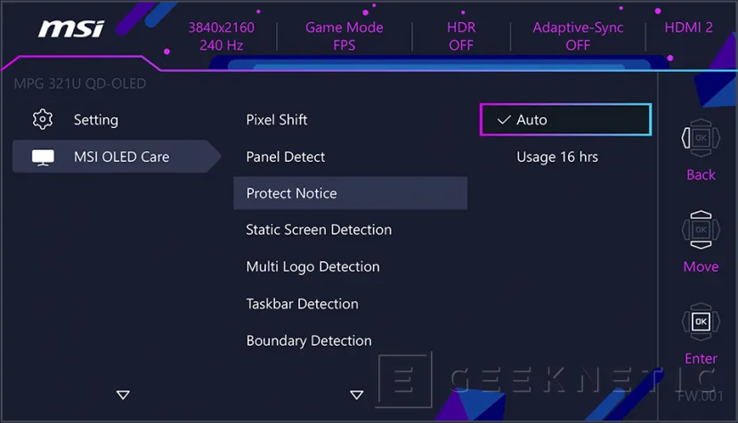 Geeknetic MSI modifica la función Panel Protect de OLED Care 2.0 para permitir actualización de píxeles cada 24 horas 1
