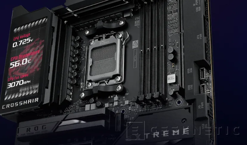 Geeknetic La ASUS ROG Crosshair X870E Extreme ya es oficial con su panel LCD deslizante y un precio de 1.189 euros 1
