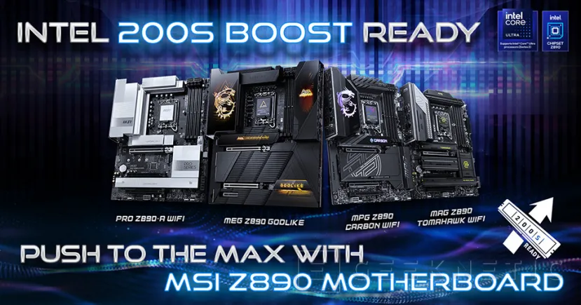Geeknetic MSI tiene disponibles 15 modelos de placas con chipset Z890 compatibles con Intel 200S Boost 1