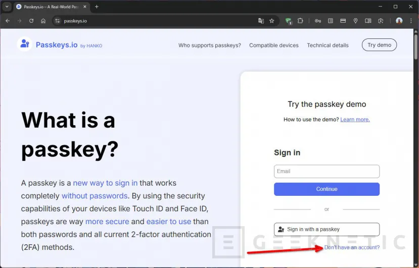 Geeknetic Passkeys: Cómo Utilizarlas para Mejorar la Seguridad de tus Cuentas 4