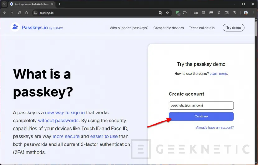 Geeknetic Passkeys: Cómo Utilizarlas para Mejorar la Seguridad de tus Cuentas 5