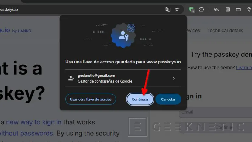 Geeknetic Passkeys: Cómo Utilizarlas para Mejorar la Seguridad de tus Cuentas 11