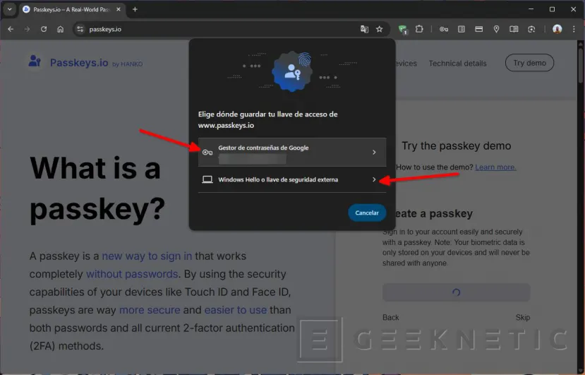 Geeknetic Passkeys: Cómo Utilizarlas para Mejorar la Seguridad de tus Cuentas 7