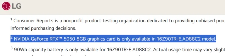 Geeknetic Se dejan ver las RTX 5060 y RTX 5050 en portátiles de Lenovo, LG y Razer 2