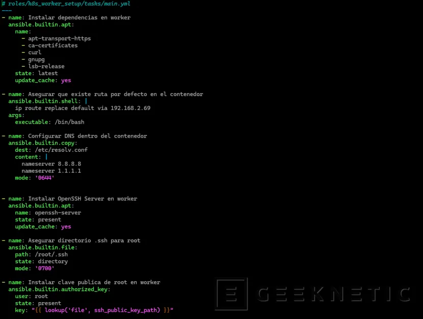 Geeknetic Cómo automatizar la creación de un clúster Kubernetes en VMs Ubuntu de Proxmox con Ansible 13