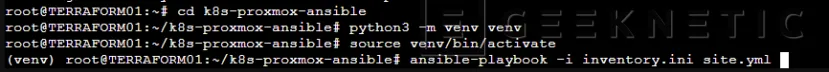 Geeknetic Cómo automatizar la creación de un clúster Kubernetes en VMs Ubuntu de Proxmox con Ansible 16