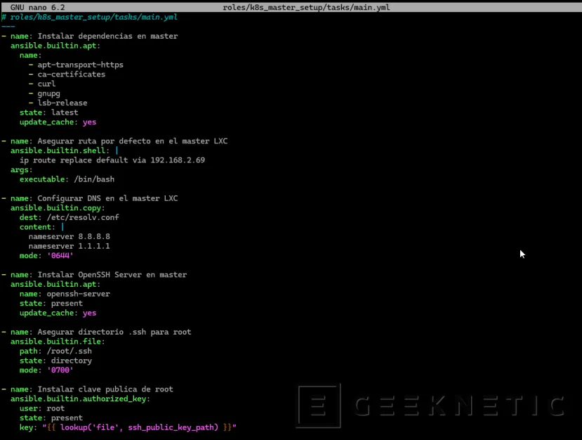 Geeknetic Cómo automatizar la creación de un clúster Kubernetes en VMs Ubuntu de Proxmox con Ansible 10