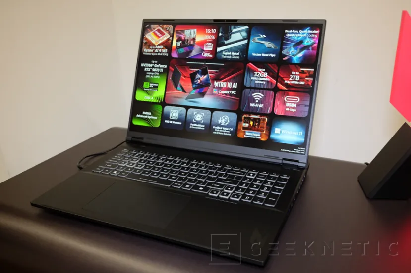 Geeknetic Nuevos Portátiles Acer con Copilot+ PC y modelos Predator y Nitro con RTX 50 al detalle 7