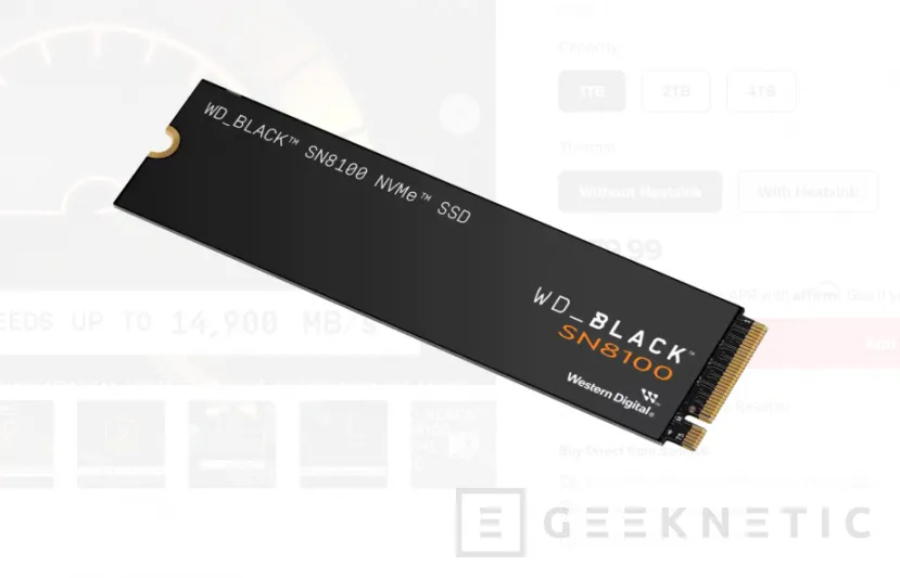 Geeknetic Western Digital anuncia su SSD SN8100 con PCIe 5.0 que alcanza los 14,900 MB/s de lectura secuencial 1