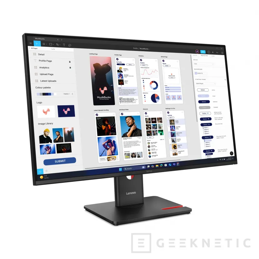Geeknetic Los monitores Lenovo ThinkVision incluyen Inteligencia Artificial, USB-C de hasta 100 W y un 95% de plástico reciclado 1