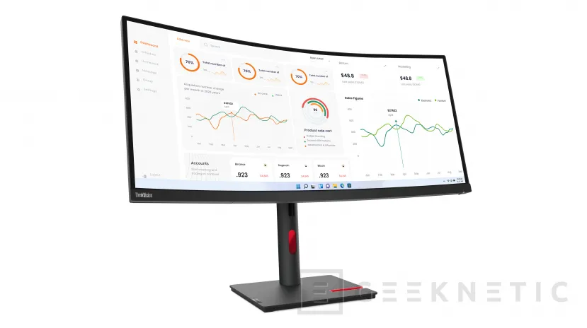 Geeknetic Los monitores Lenovo ThinkVision incluyen Inteligencia Artificial, USB-C de hasta 100 W y un 95% de plástico reciclado 2
