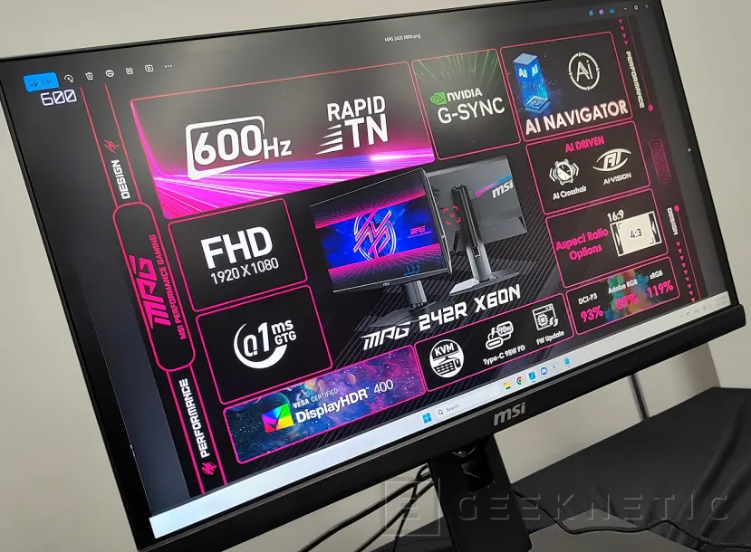 Geeknetic MSI explora nuevos niveles de frecuencia con el MAG 242R X60N equipado con un panel Rapid TN. 1