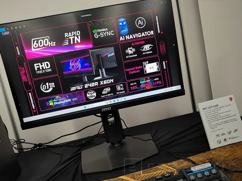 Geeknetic MSI explora nuevos niveles de frecuencia con el MAG 242R X60N equipado con un panel Rapid TN. 2