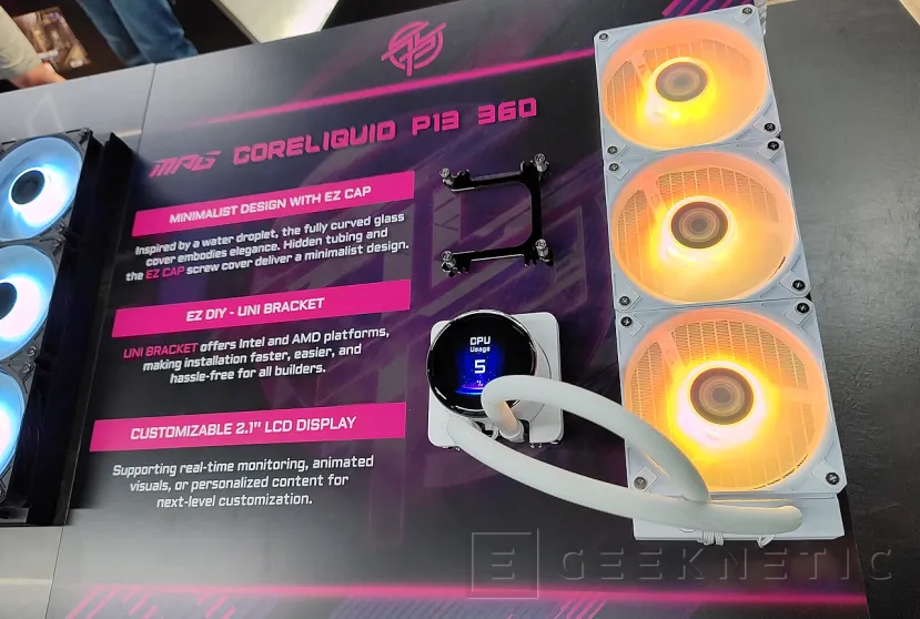 Geeknetic MSI lanza dos nuevos sistemas de refrigeración AIO con pantalla, los MSI MEG CORELIQUID E13 360 y el MSI MAG CORELIQUID P13 360 2