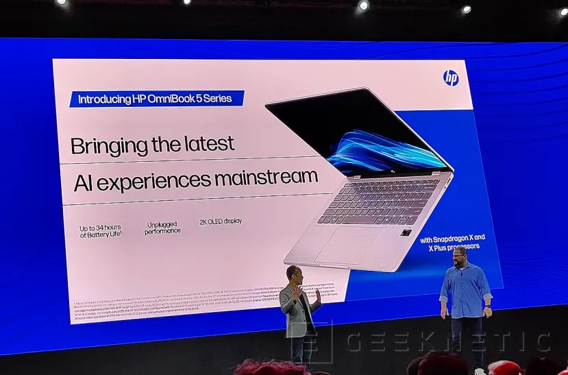 Geeknetic Qualcomm y HP han presentado hoy la gama HP Omnibook Series 5 con procesador Snapdragon X 1