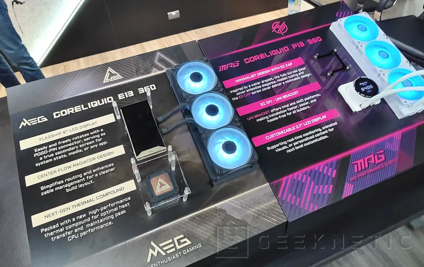 Geeknetic MSI lanza dos nuevos sistemas de refrigeración AIO con pantalla, los MSI MEG CORELIQUID E13 360 y el MSI MAG CORELIQUID P13 360 1