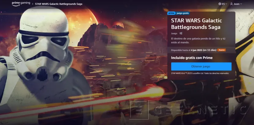 Geeknetic Consigue 2 juegos de Star Wars Gratis con Amazon Prime Gaming 3