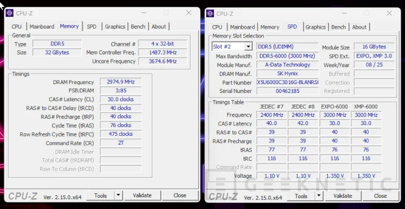 Geeknetic XPG LANCER NEON RGB DDR5 6000 C30 Review 3