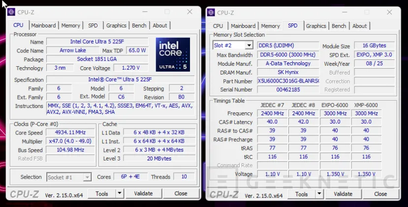 Geeknetic Intel Core Ultra 5 225F Review 16