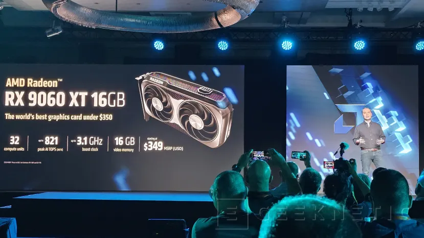 Geeknetic AMD presenta la Radeon RX 9060 XT, una tarjeta que "llega a más jugadores" desde 299 dólares 1
