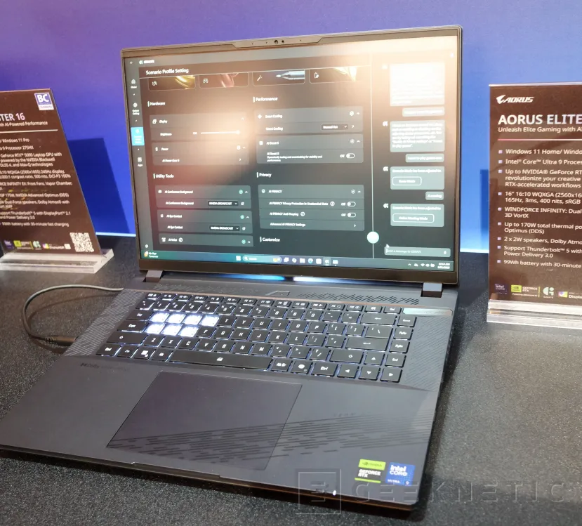 Geeknetic Nuevo portátil AORUS ELITE 16, Intel Core Ultra 9 275HX y NVIDIA RTX 5070 con refrigeración WINDFORCE 1