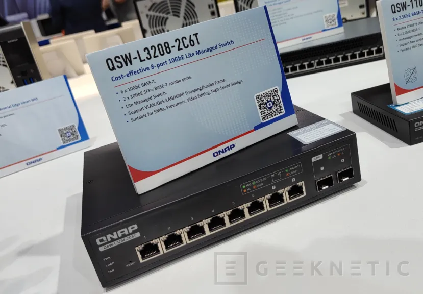 Geeknetic QNAP QSW-L3208-2c6T: Switch gestionable compacto con 8 puertos de 10 Gbps 1