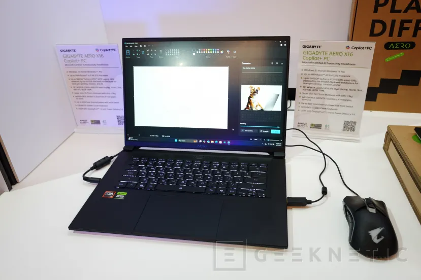 Geeknetic El GIGABYTE AERO X16 es el nuevo Copilot+ PC con procesador AMD Ryzen AI 300 y gráficas NVIDIA RTX 50 Series 1