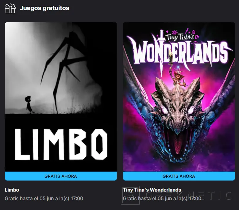 Geeknetic Tienes totalmente Gratis Limbo y Tiny Tina´s Wonderlands en la Epic Games Store 1