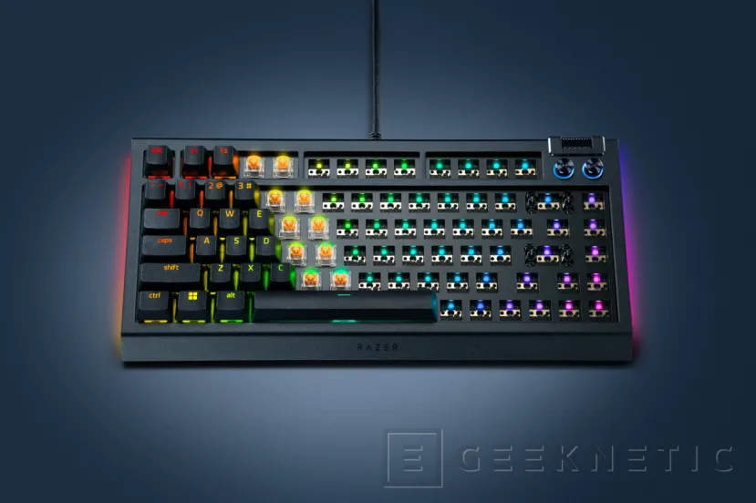 Geeknetic Razer presenta su BlackWidow V4 75% Barebones, un chasis para construir tu propio teclado 1