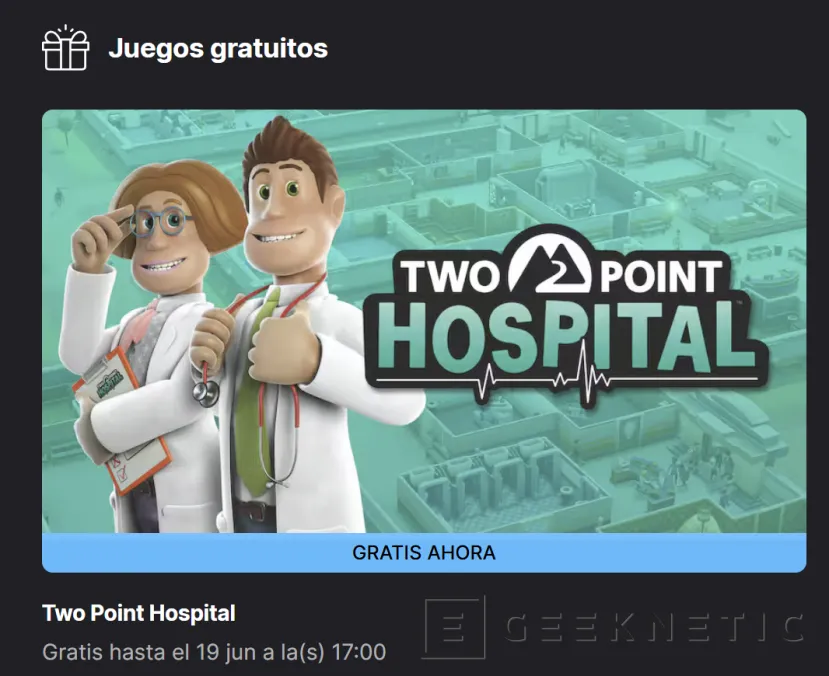 Geeknetic Llévate totalmente Gratis esta semana Two Point Hospital en la Epic Games Store 1