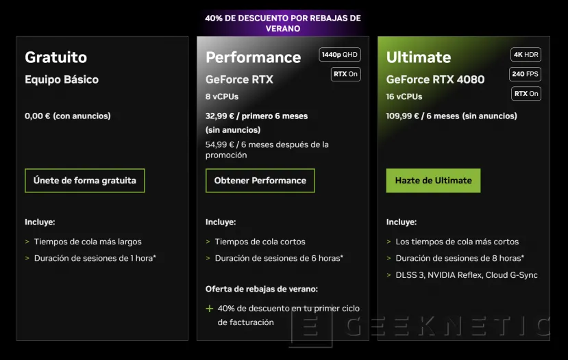 Geeknetic Consigue con un 40% de descuento la suscripción NVIDIA GeForce Now Performance para 1 día o 6 meses 2