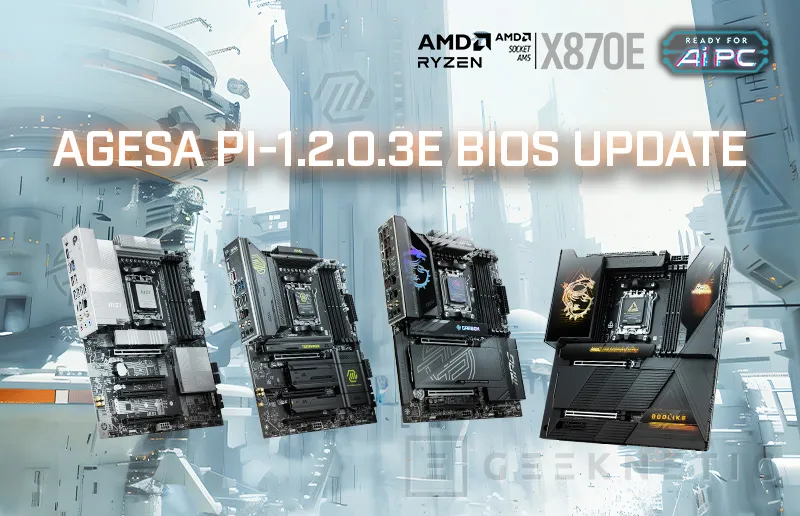 Geeknetic MSI anuncia compatibilidad con sus placas AM5 con 256 GB de memoria DDR5 funcionando hasta a 6.400 MT/s 1