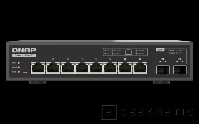 Geeknetic El QNAP Switch QSW-L3208-2CT6 cuenta con 8 puertos a 10 Gbps 2