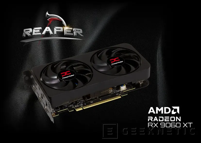 Geeknetic Las tarjetas PowerColor Radeon RX 9060 XT Reaper también tienen diferente velocidad de reloj en los modelos de 8 y 16 GB 2