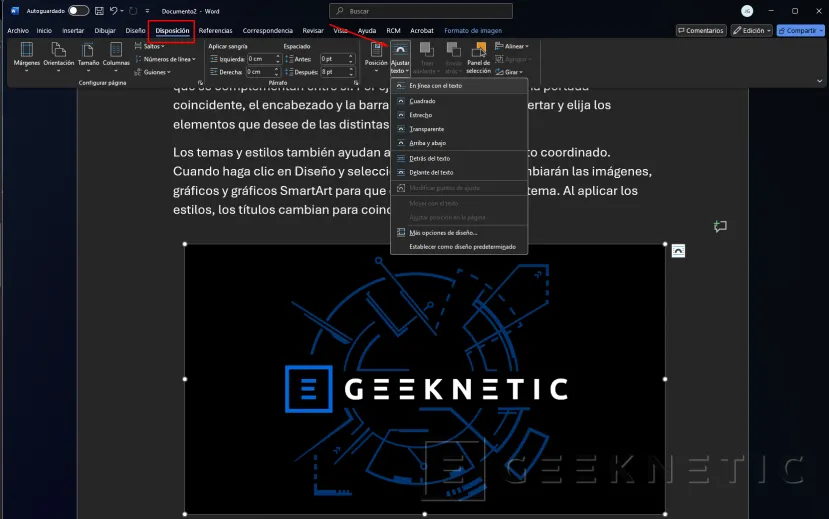 Geeknetic Cómo mover una imagen en Word sin descuadrar el documento 4