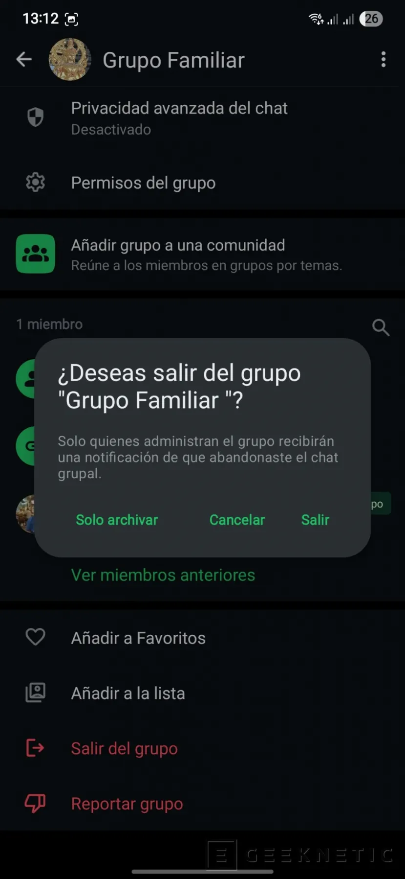 Geeknetic Cómo Eliminar un Grupo de WhatsApp 6