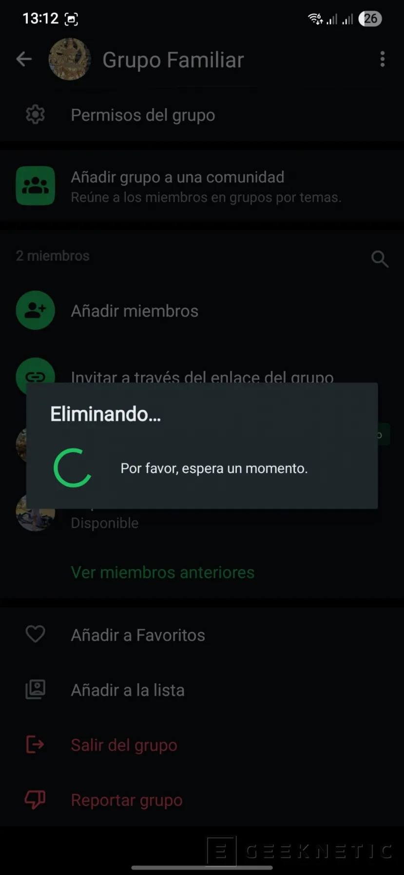 Geeknetic Cómo Eliminar un Grupo de WhatsApp 5