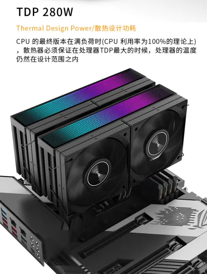 Geeknetic JIUSHARK presenta el JF15K DIAMOND, un disipador para hasta 280W con formato de doble torre y 4 ventiladores 2