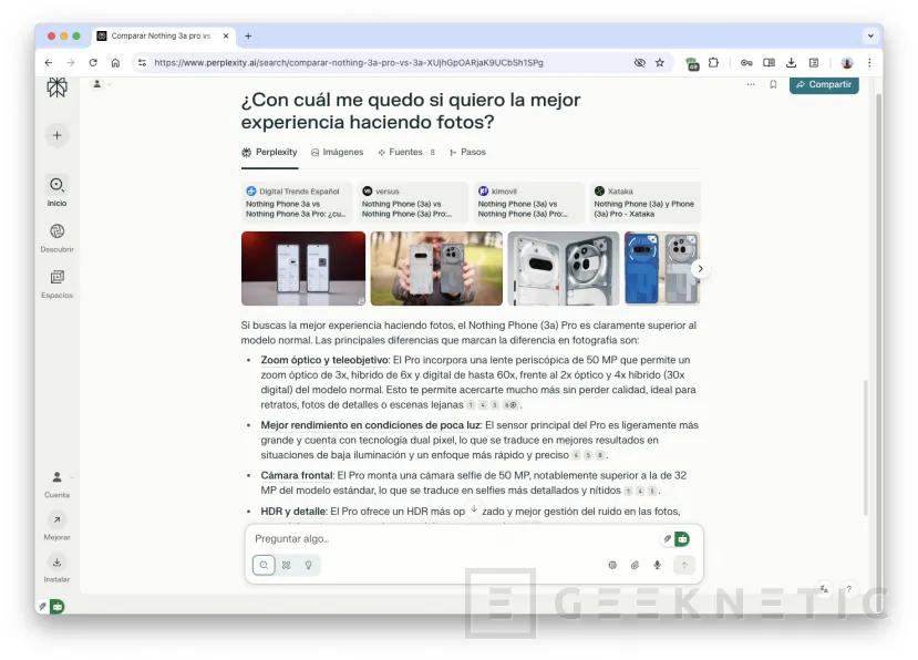 Geeknetic Perplexity: Cómo funciona este buscador con IA que puede sustituir a Google 5