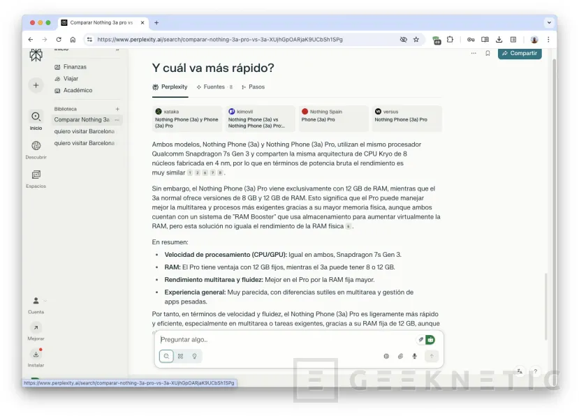 Geeknetic Perplexity: Cómo funciona este buscador con IA que puede sustituir a Google 7