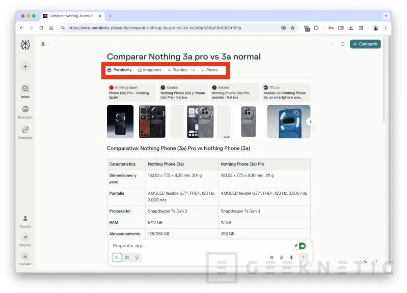 Geeknetic Perplexity: Cómo funciona este buscador con IA que puede sustituir a Google 4