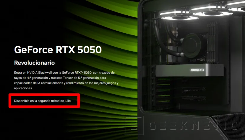 Geeknetic Las MSI Gaming RTX 5050 Shadow 2X OC se adelantarán al 1 de julio 2