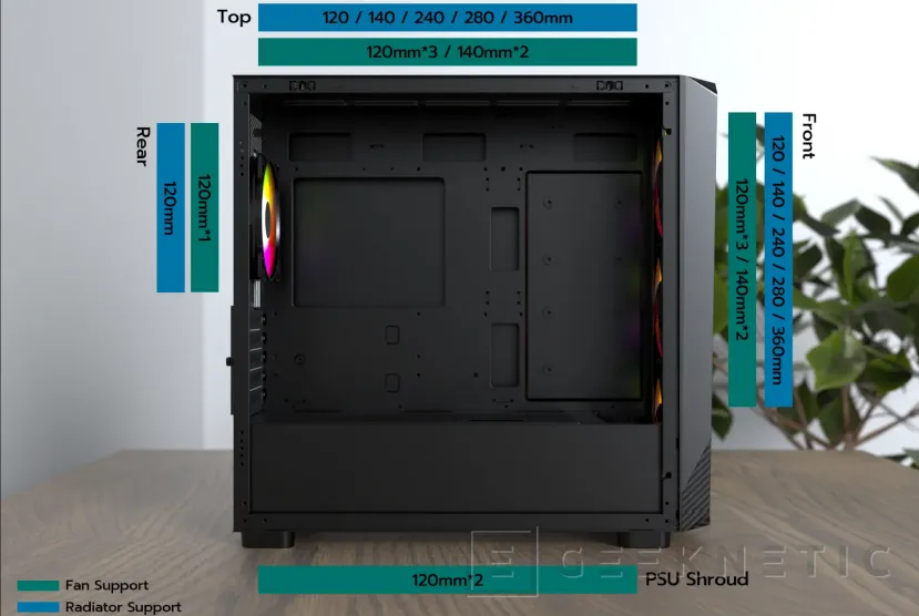 Geeknetic Las nuevas cajas MONTECH X5 incluyen 4 ventiladores con controladora ARGB por un precio contenido 4