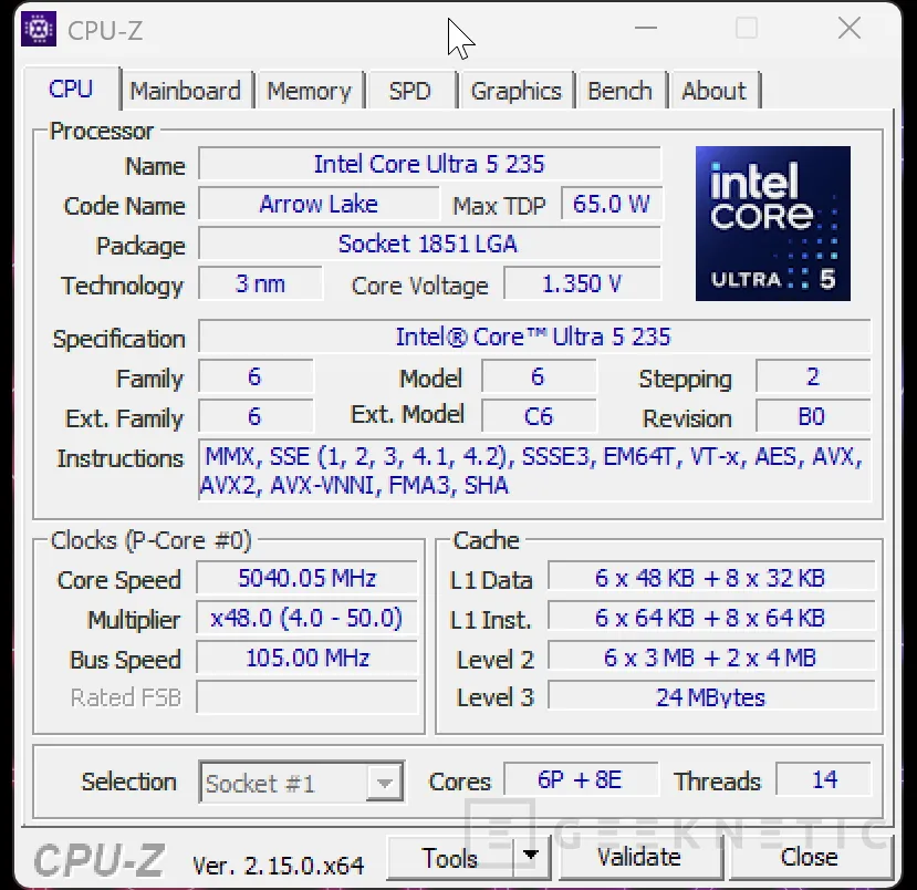 Geeknetic Intel Core Ultra 5 235 Review 7