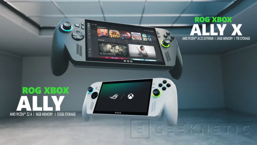 Geeknetic Microsoft ha presentado en colaboración con ASUS las consolas portátiles ROG Xbox Ally y ROG Xbox Ally X con los nuevos AMD Z2 Series 1