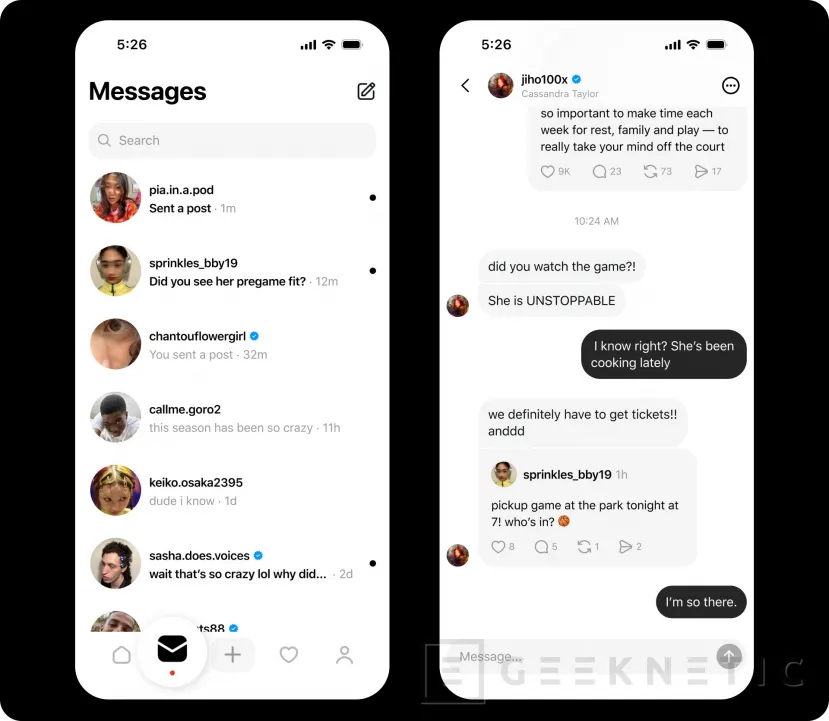 Geeknetic Threads sigue marcando distancias con Instagram y ahora incorpora mensajes directos 1