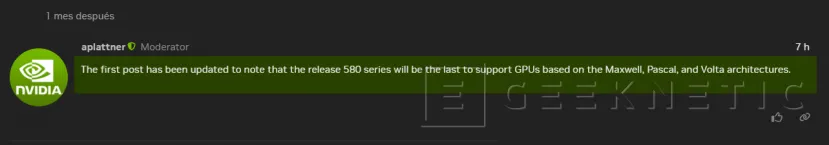 Geeknetic NVIDIA dejará de dar soporte para las arquitecturas Maxwell, Pascal y Volta con la versión 590 de sus drivers 1